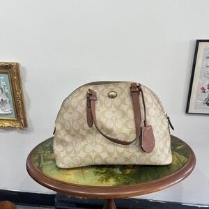 Y2K Vintage Coach logo Signature Dome Satchel Handbag